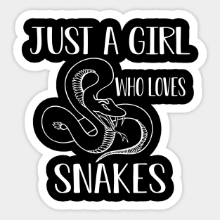Snake Girl - Just a girl who loves snake Sticker